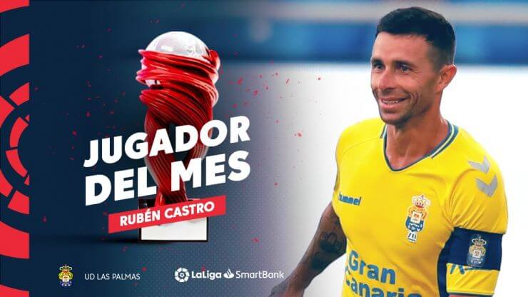 Rubén Castro, mejor jugador del mes en LaLiga SmartBank 