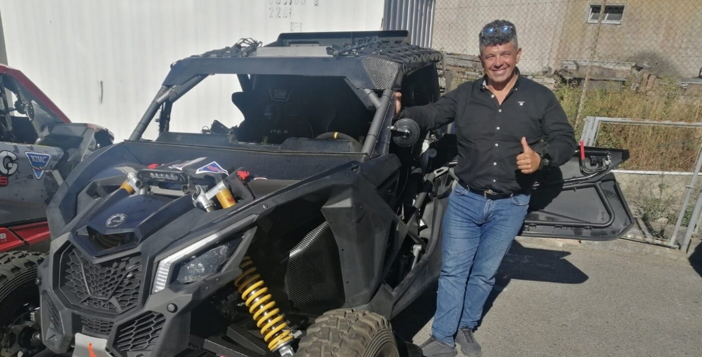 Pedro Peñate afronta su primera toma de contacto con el coche nuevo pensando en el Dakar 2023