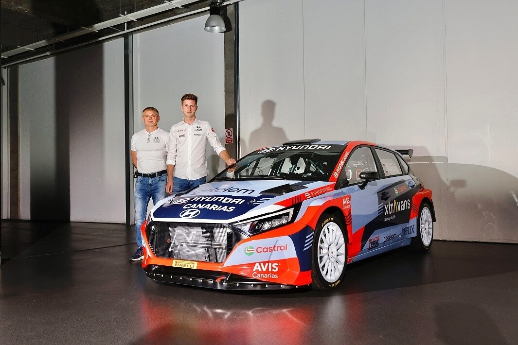 Hyundai Canarias MotorSport presenta el i20 N Rally2 junto a Jan Černý y Petr Černohorský para el 47º Rally Islas Canarias